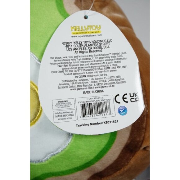 NWT 2021 Squishmallows Sinclair the 8” Avocado Toast with Egg - Picture 7 of 9